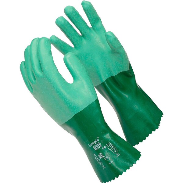 Ansell Neoprene Coated Gloves, Neoprene, Rough Finish, 3 Abrasion Level, Green, XL 1 PR 212513 - main